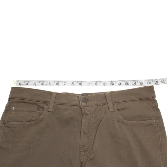 Citizens of Humanity NWT 5 Pocket Jean Cut Pants Size 36 US Solid Green Cotton